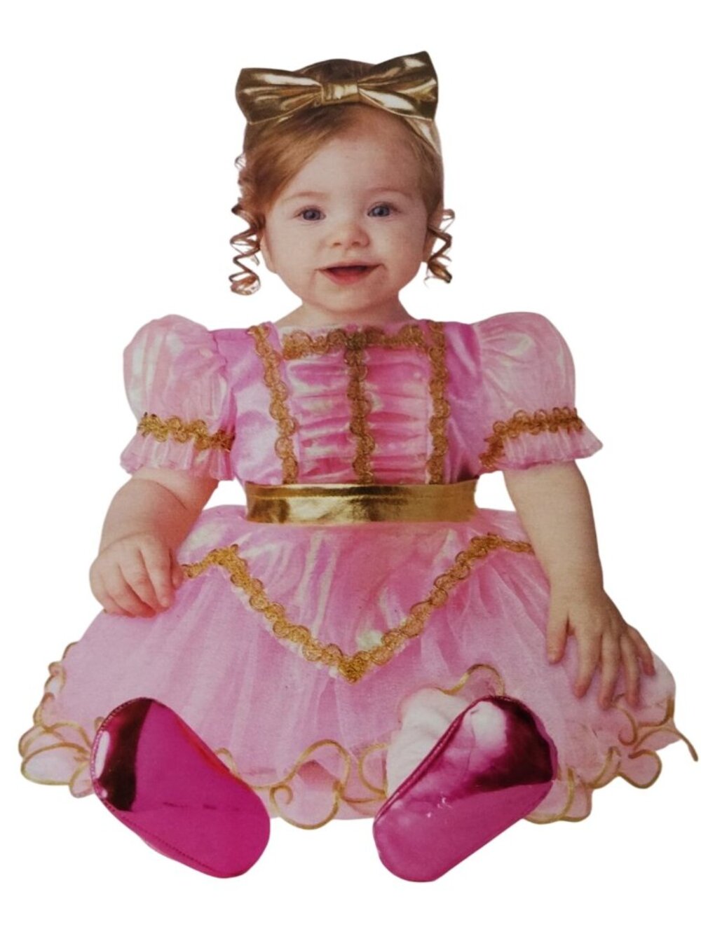 Infants Pink Princess Dress Tiara Headband Costume Set 6 to 12 Months